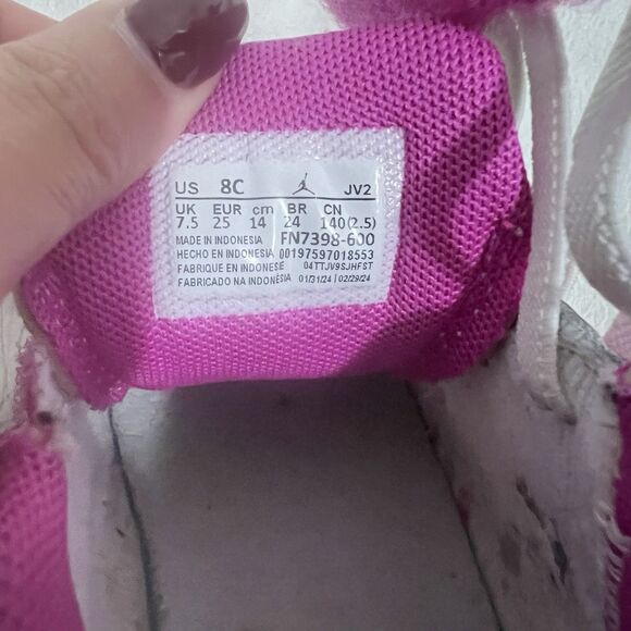 Nike Air Jordan 1 Low ALT Fire Pink White TD Sneaker Shoes Size 8C FN7398-600 - Picture 8 of 9